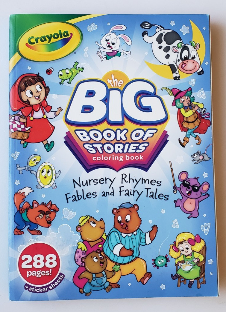 Crayola 288 Pages the Big Book of Stories Coloring Book Fables & Fairy Tales