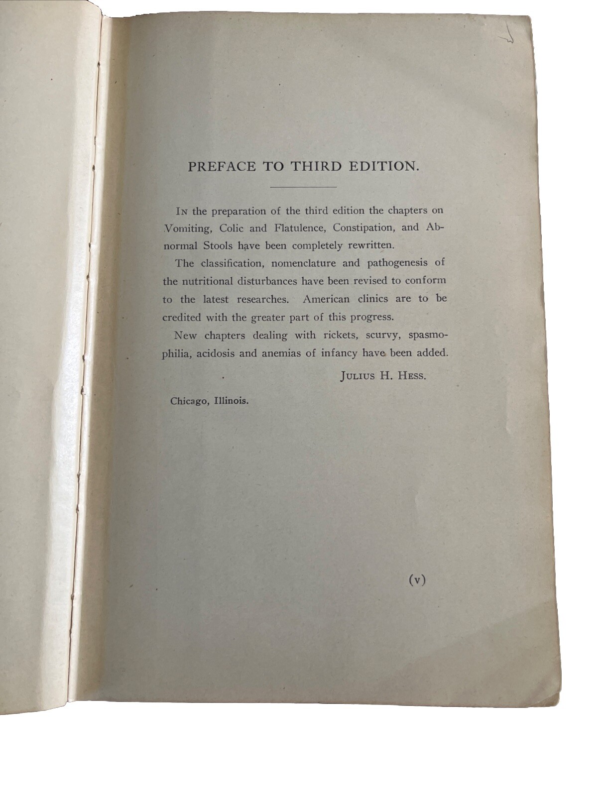 Principles And Practice Of Infant Feeding 1922 Julius H. Hess M.D. Hardback