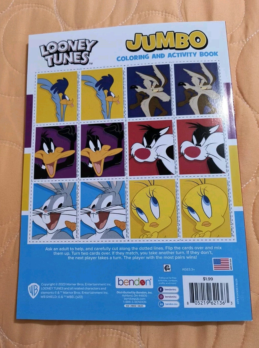 Looney Tunes Jumbo Coloring & Activity Book with Tear & Share Pages 🆕🆓 ship!