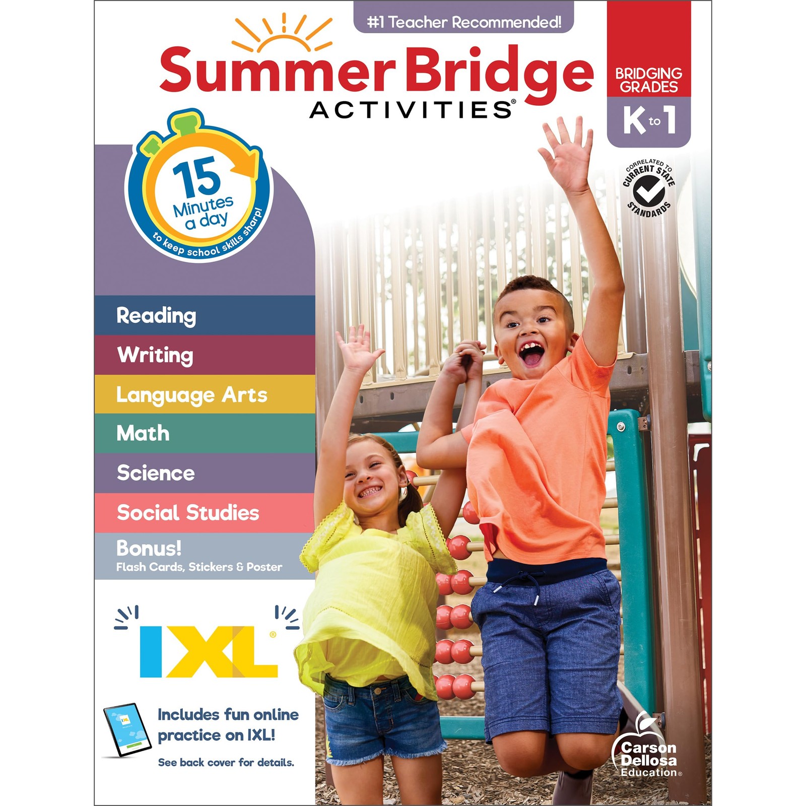 Summer Bridge Activities Kindergarten to 1st Grade Workbook 160 Pages Fun Lea…