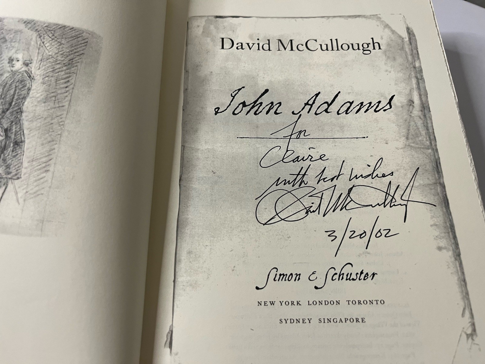 John Adams By David McCullough H/C SIGNED By The Author