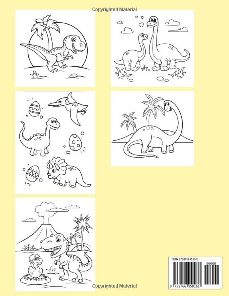 Dinosaur Coloring Book for Kids: Dino Dinosaur Coloring Book for Kids Ages 4-8