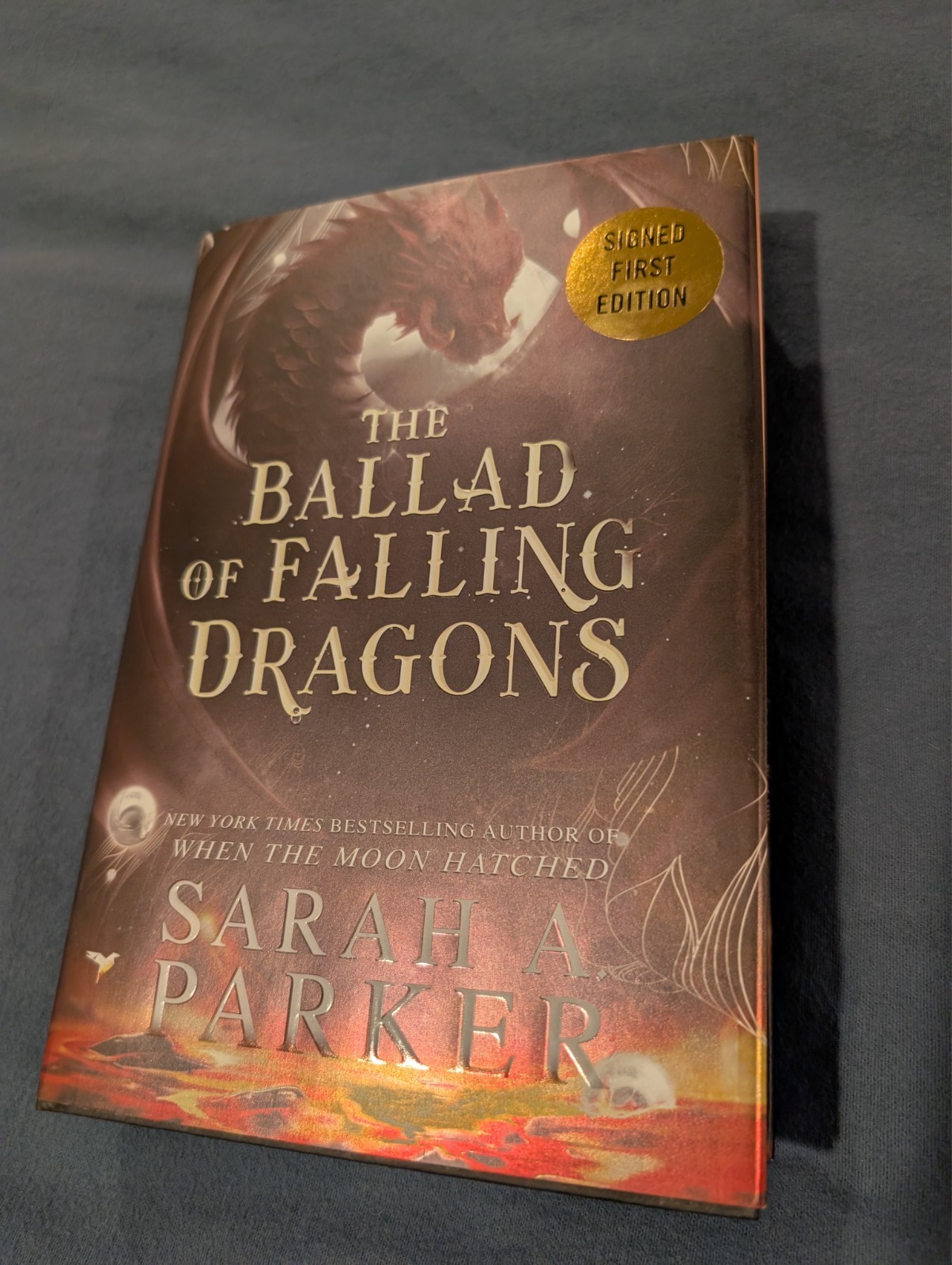 Sarah A. Parker The Ballad of Falling Dragons SIGNED First Edition Hardcover 🆕✅