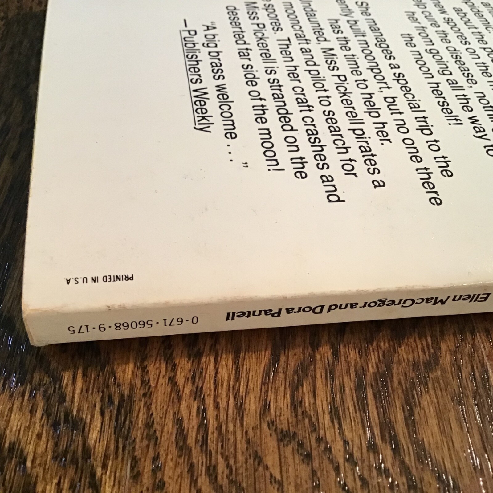 Miss Pickerell On The Moon Ellen MacGregor 1980 Paperback
