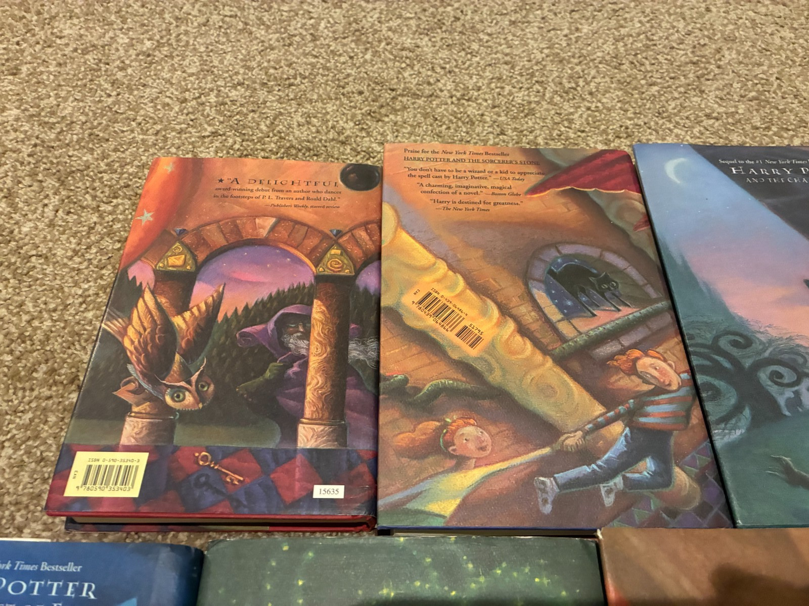 Harry Potter – Complete 7-Book HC Series Set w/ 2 Bonus Books – Rowling – RARE!