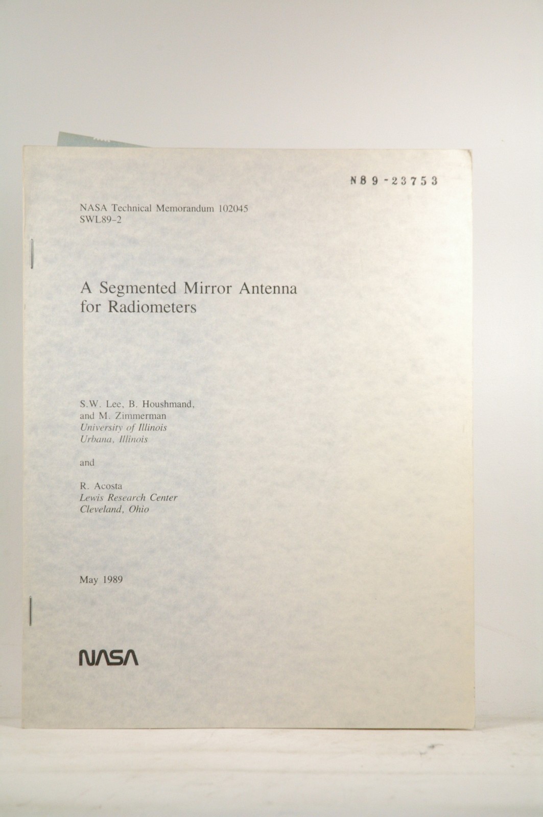 A Segmented mirror antenna for radiometers (SuDoc NAS 1.15:102045) – NASA Nation