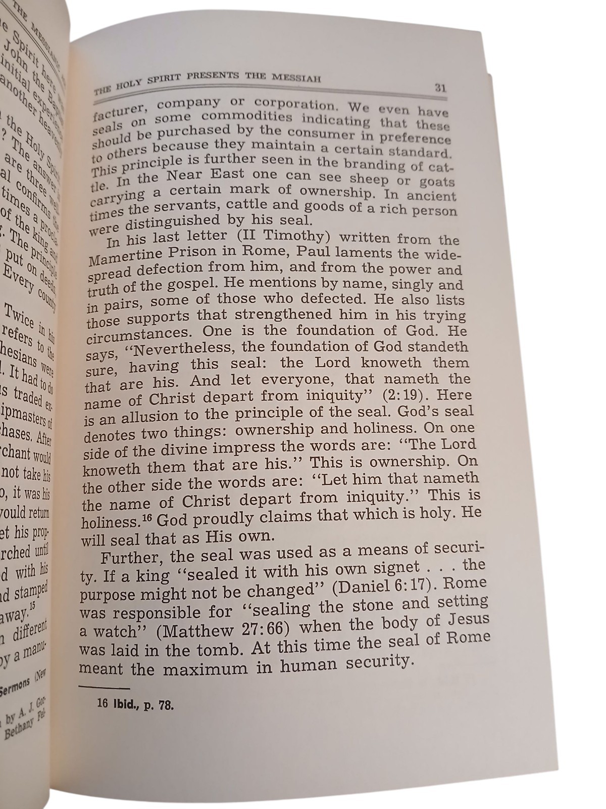 The Holy Spirit and the Messianic Age – John W. Swails Hardcover 1975