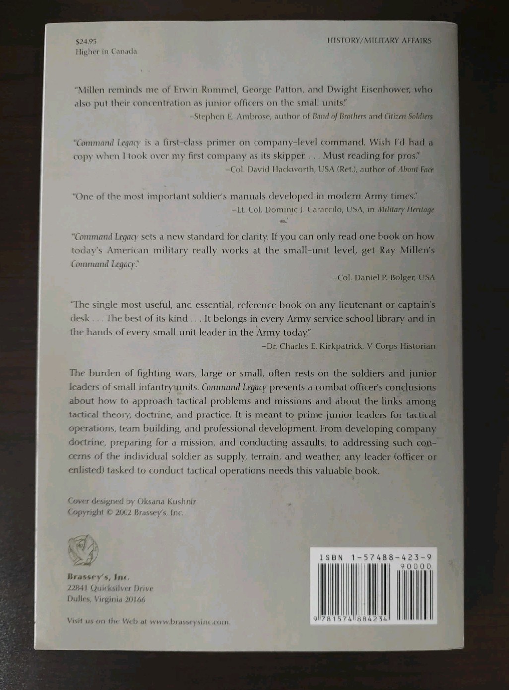 Command Legacy: A Tactical Printer For Junior Leaders, Raymond A. Millen 1st Ed.