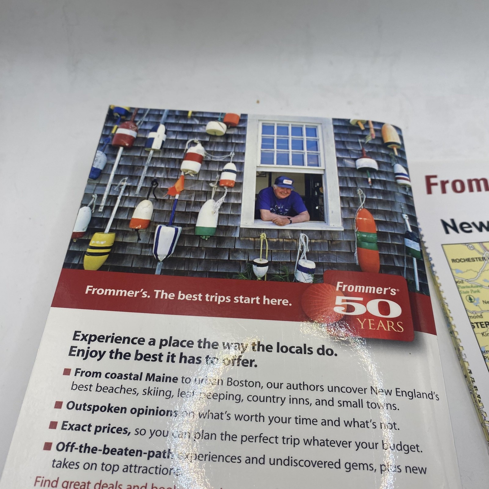 Frommer’s New England 2006 Paul Karr Maroon PB Travel Guide Map USA Illustrated