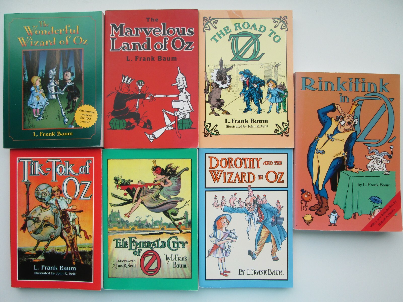 OZ LOT 7~Baum~RINKITINK~WONDERFUL WIZARD~EMERALD CITY~TIK-TOK~DOROTHY~MARVELOUS~