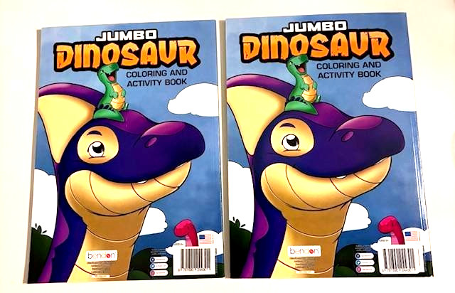 Jumbo Dinosaur Coloring and Activity Books bendon ages 3+ lot of 2 (same)