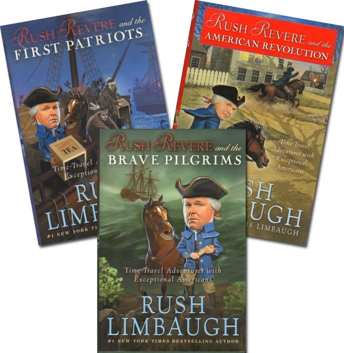 NEW Adventures of Rush Revere Series 3 Book Set 1 2 3 Sealed Limbaugh Homeschool