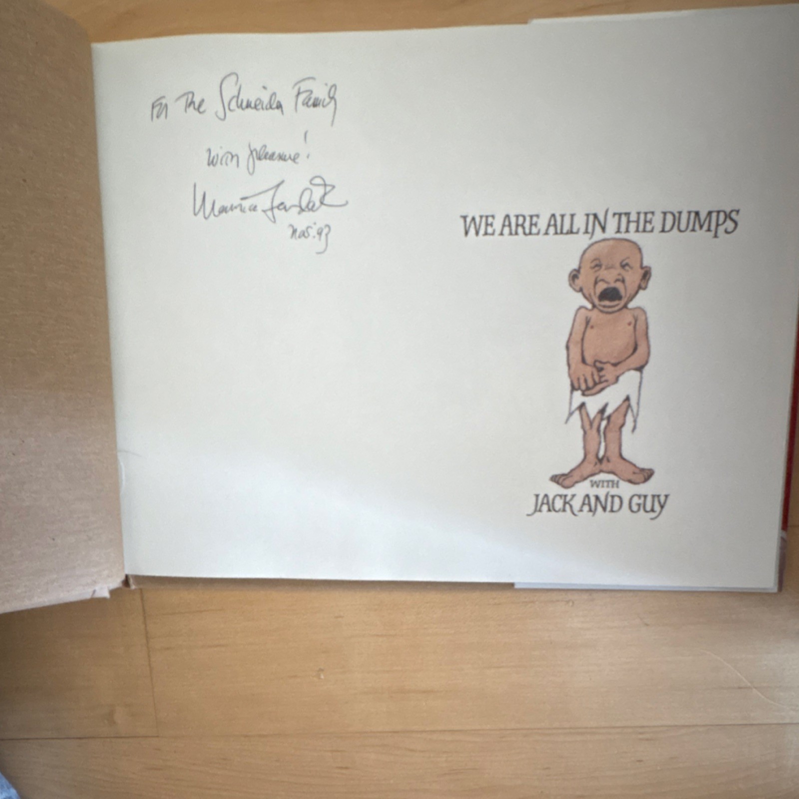 Maurice Sendak “We Are All in the Dumps” Hardcover. Signed & Inscribed to seller