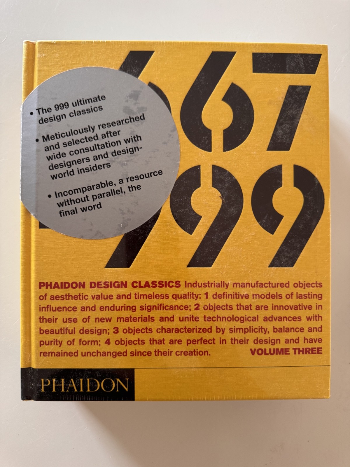 Phaidon Design Classics Complete 3 Volume Set 999 Objects Hardcover Industrial