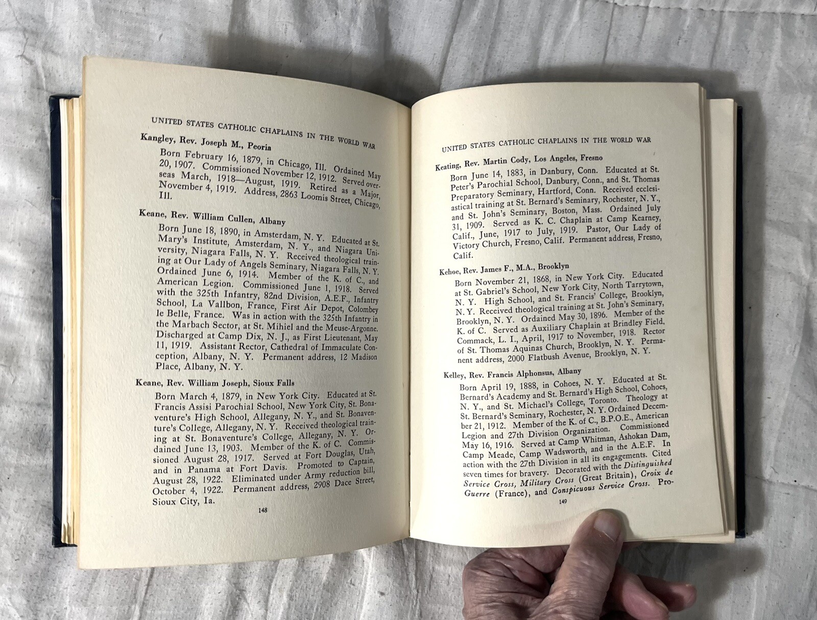 1924 United States Catholic Chaplains in the World War Ex-library