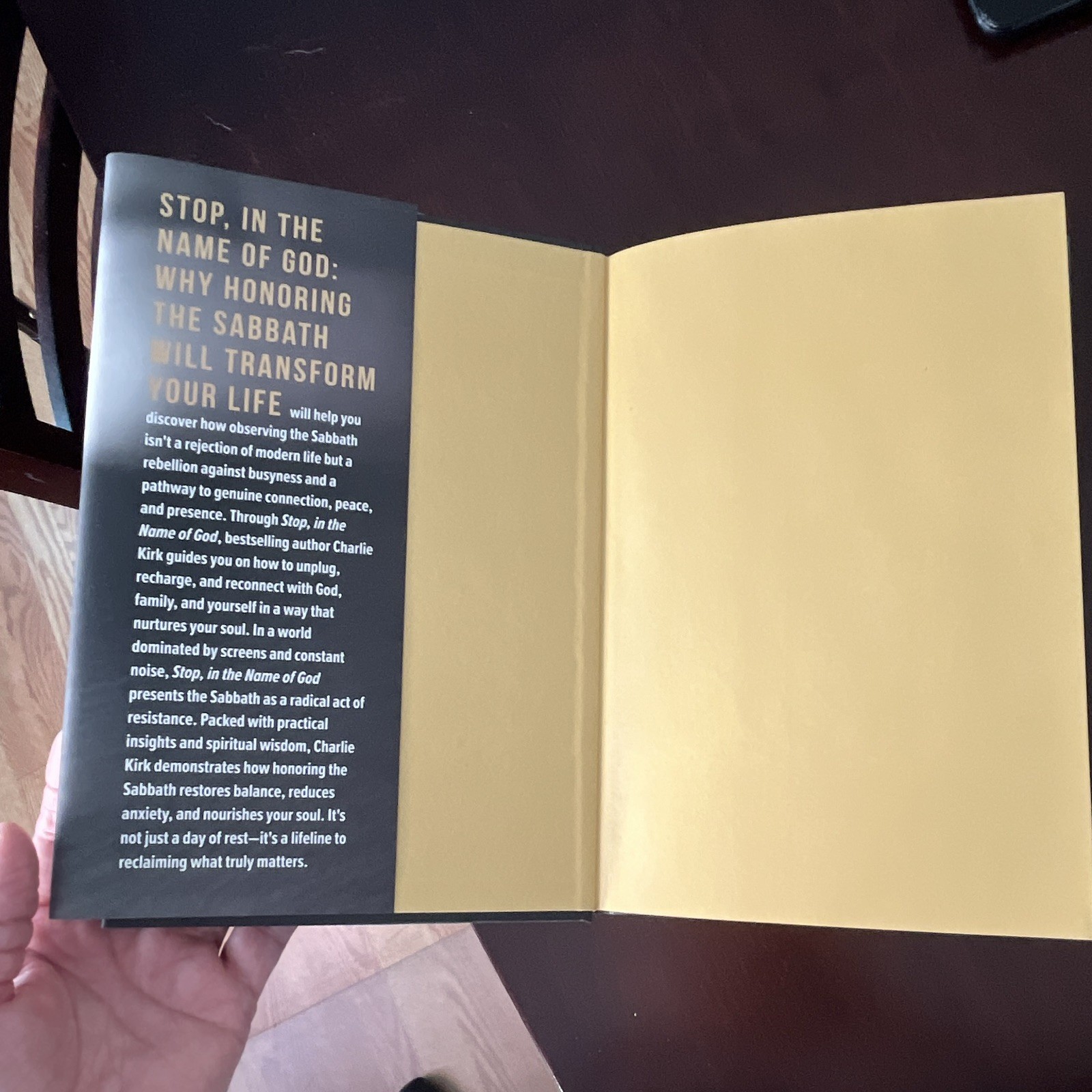 Charlie Kirk Stop, in the Name of God: Sabbath Hardcover