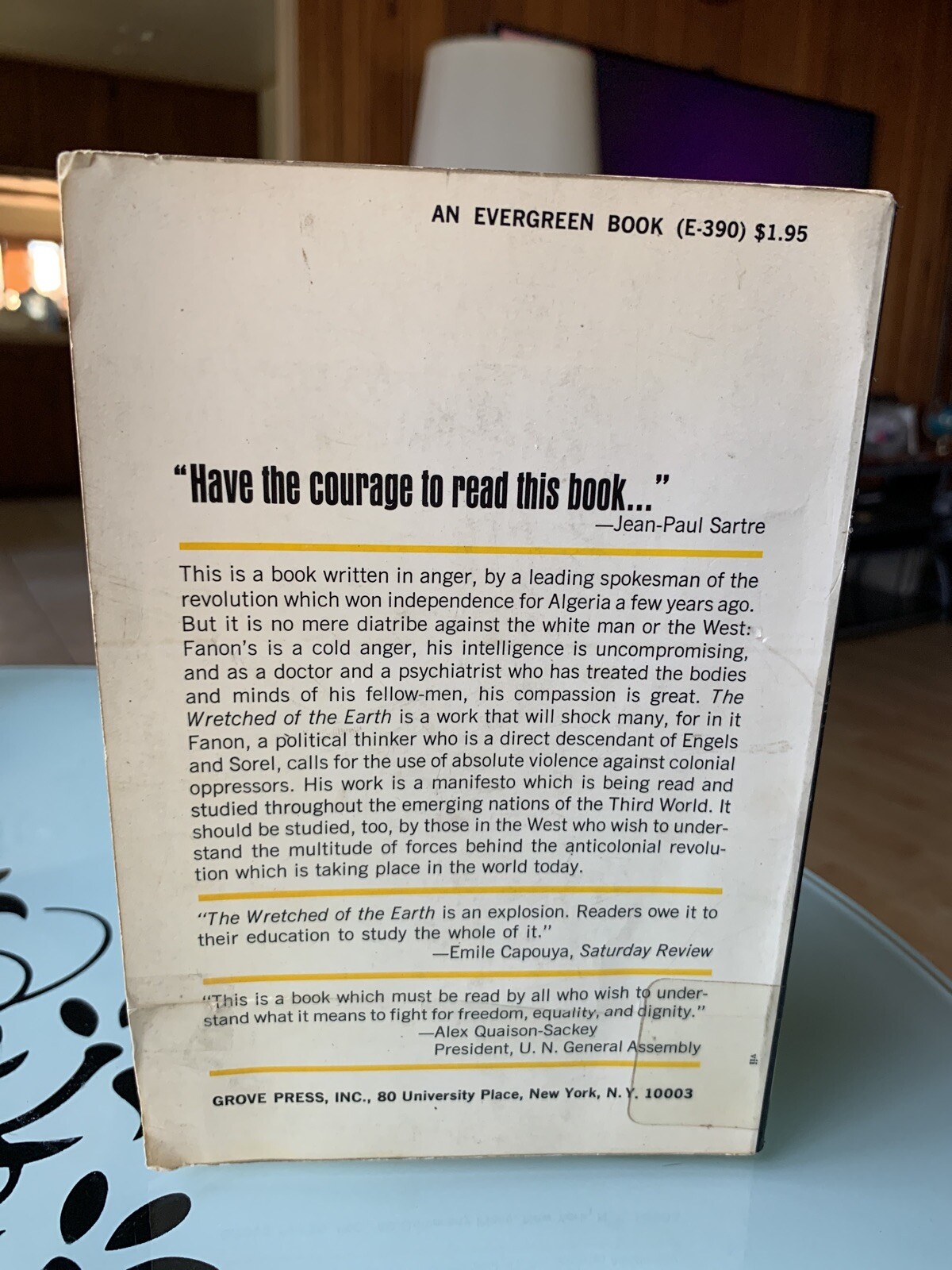 WRETCHED OF EARTH By Frantz Fanon First Evergreen Edition 1966