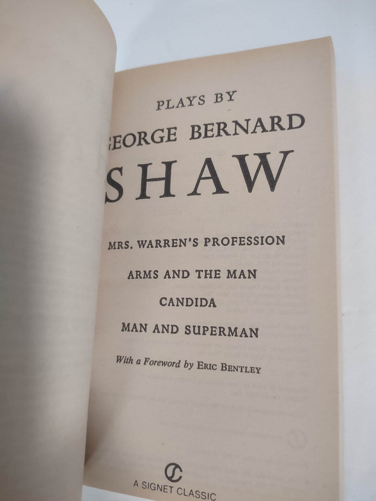 George Bernard Shaw 4 Plays Man and Superman, Candida, Arms and the Man, Mrs. W.