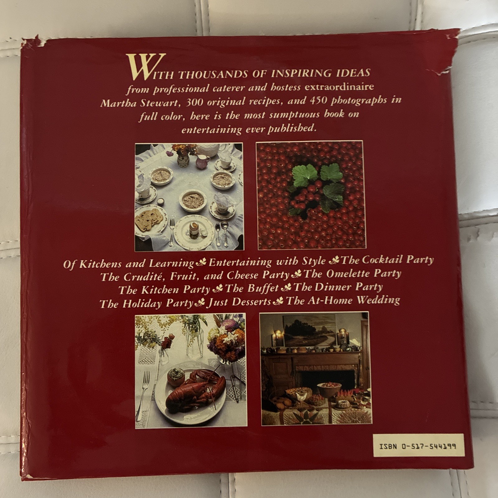 1982 ENTERTAINING BY MARTHA STEWART ~ HC w/ Dust Jacket ~ Vintage Hardback