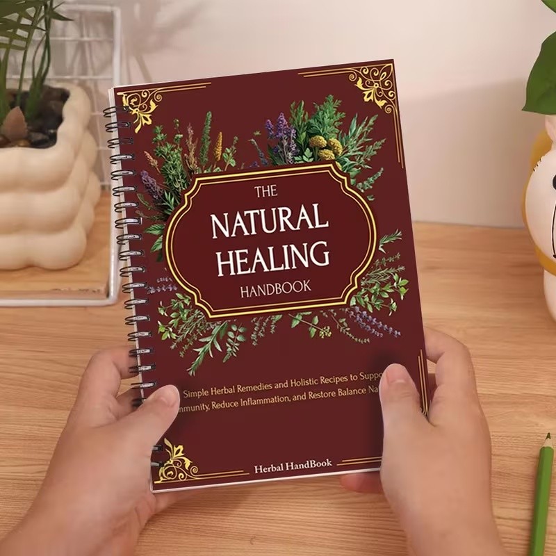 Spiral-bound Natural Healing Handbook Herbal Encyclopedia & Plant Guide Notebook