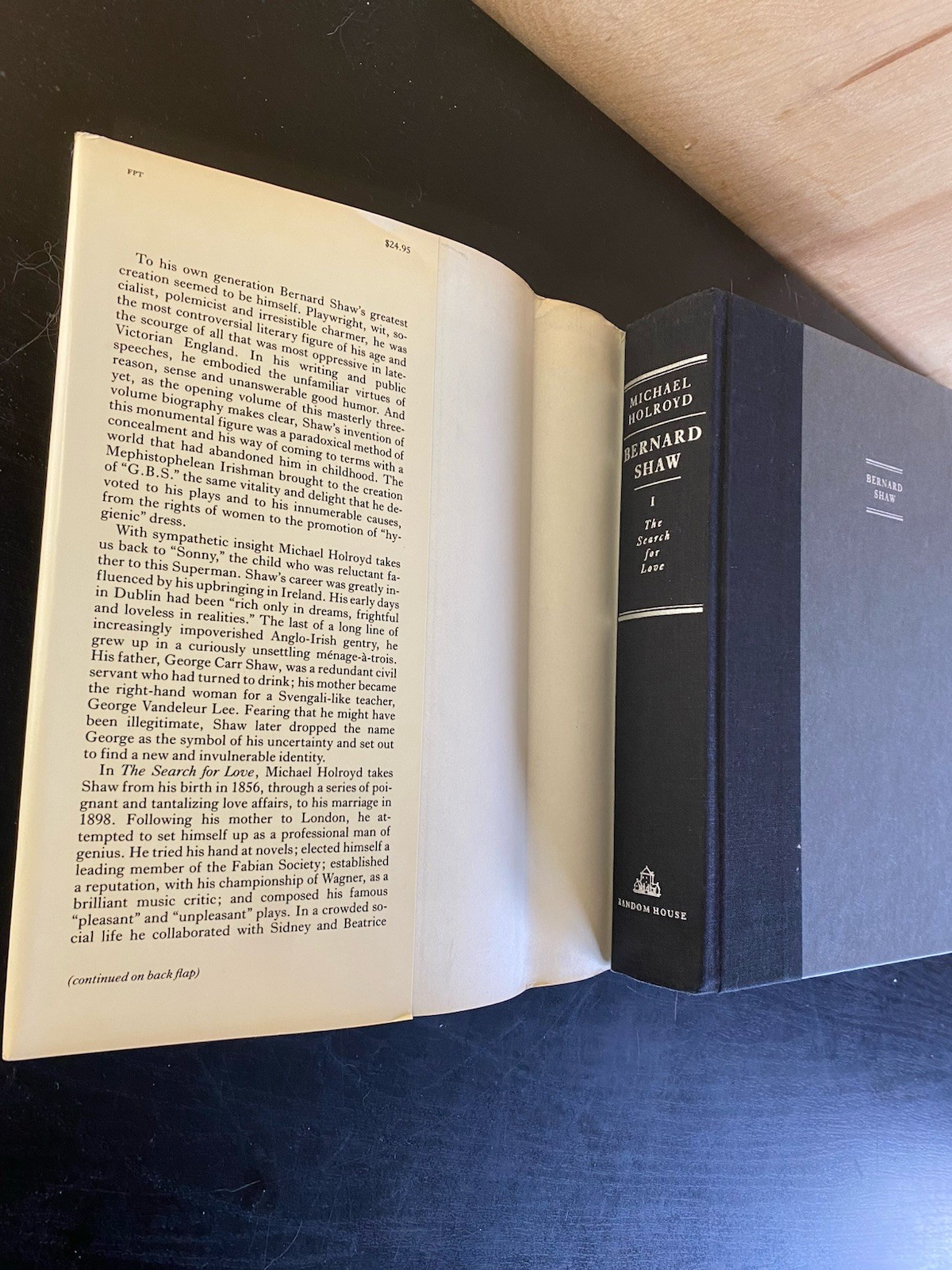 George Bernard Shaw Volume 1 – The Search for Love – HCDJ 1st EDITION 1988