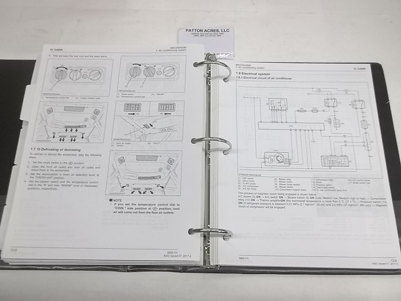 Workshop Manual for Kubota M6S-111 Tractors