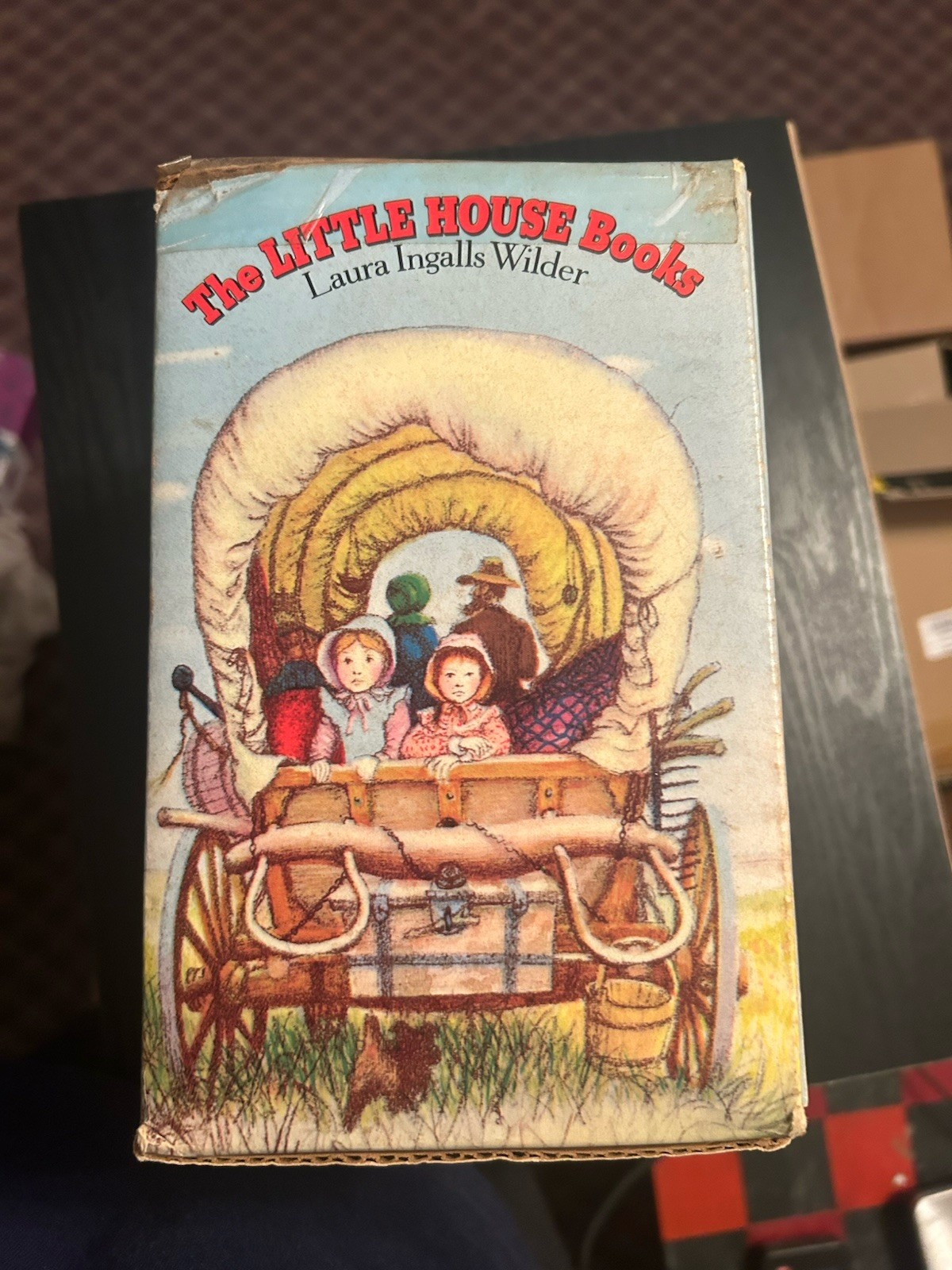 Vintage 1971 Laura Ingalls Wilder Little House On The Prairie 9 Book Box Set PB