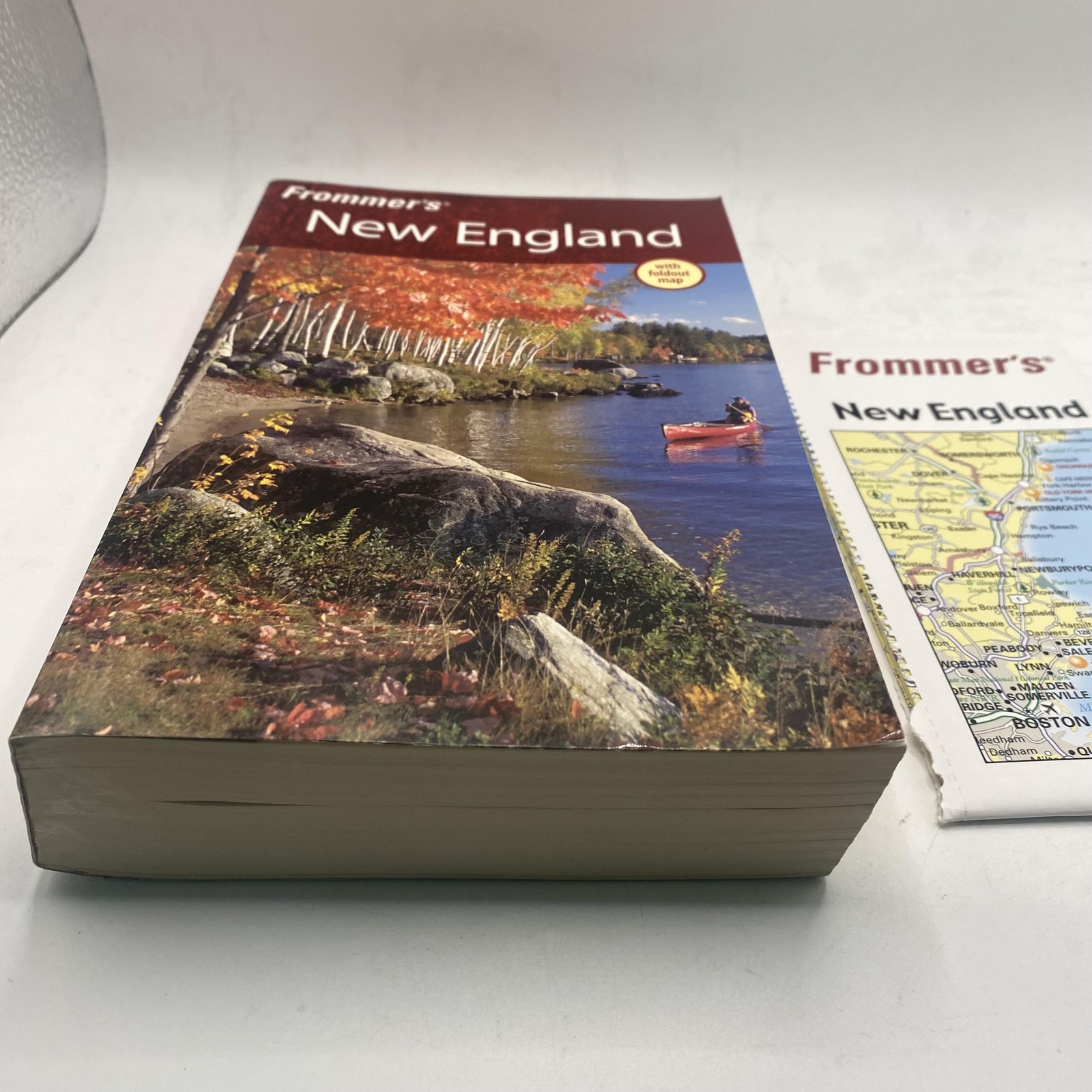 Frommer’s New England 2006 Paul Karr Maroon PB Travel Guide Map USA Illustrated