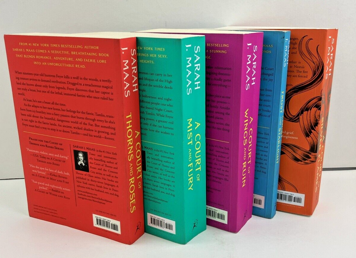 A Court of Thorns and Roses Complete Series by Sarah J. Maas, 5 Books, paperback