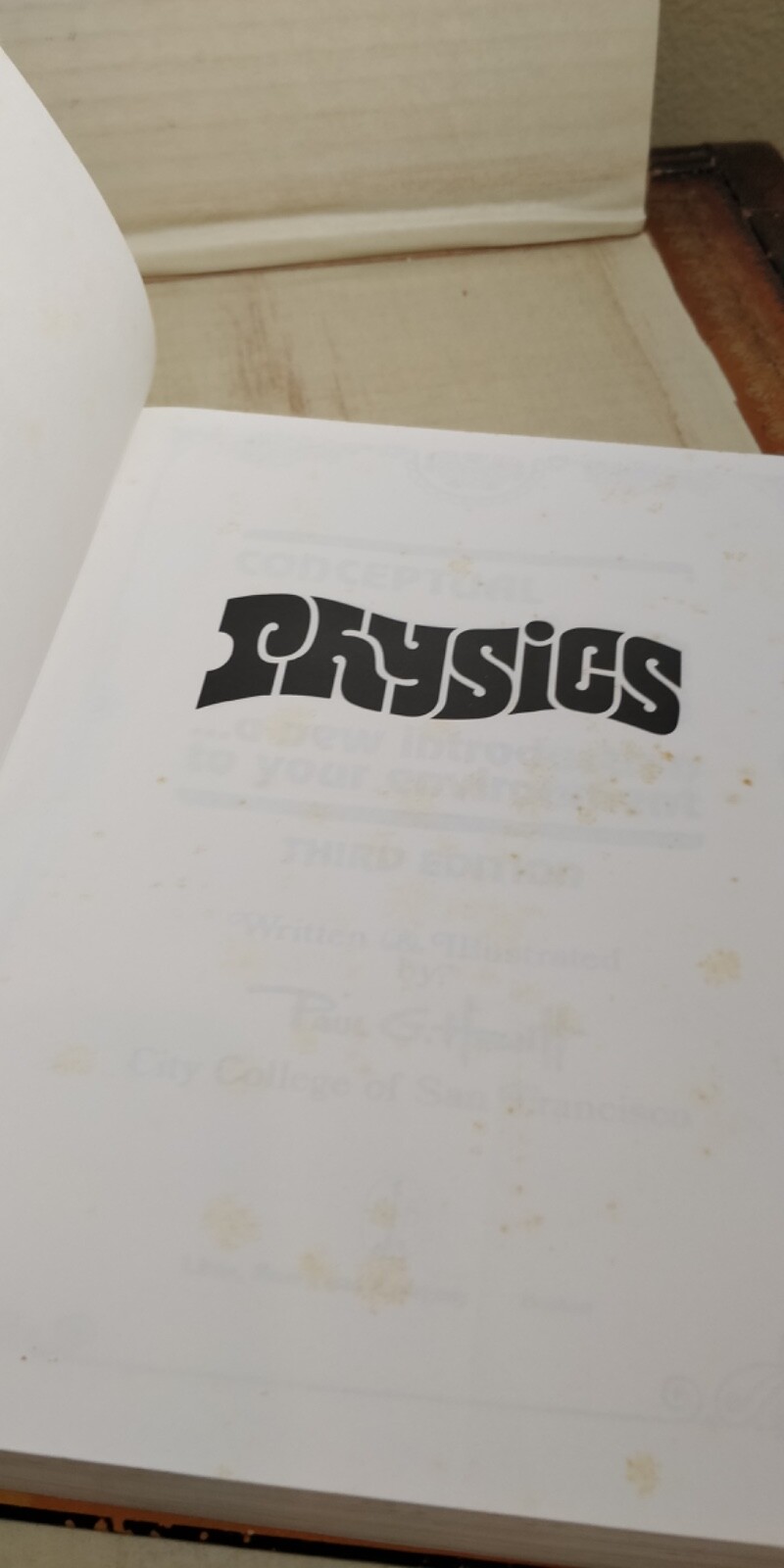 vintage 1977 Conceptual Physics Paul G. Hewitt third edition hardcover. B27