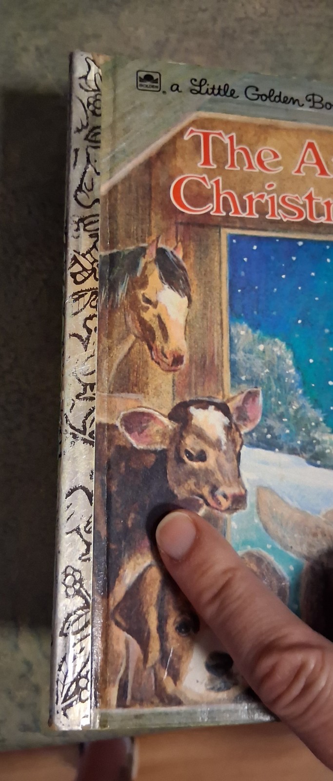 Western Publishing Little Golden Books The Animals’ Christmas Eve Hardcover 1977