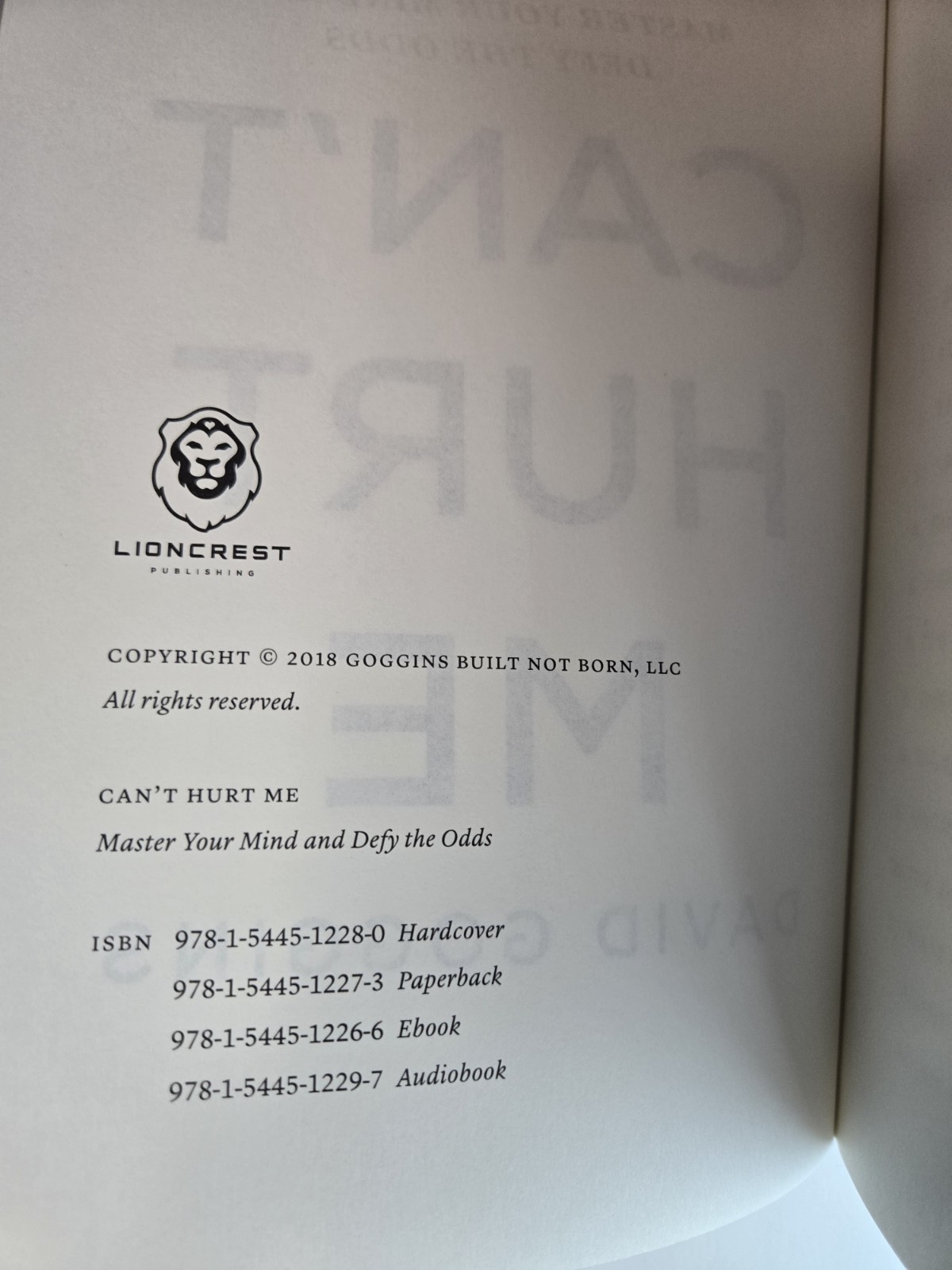 RR | Can’t Hurt Me David Goggins Master Your Mind Trade Paperback