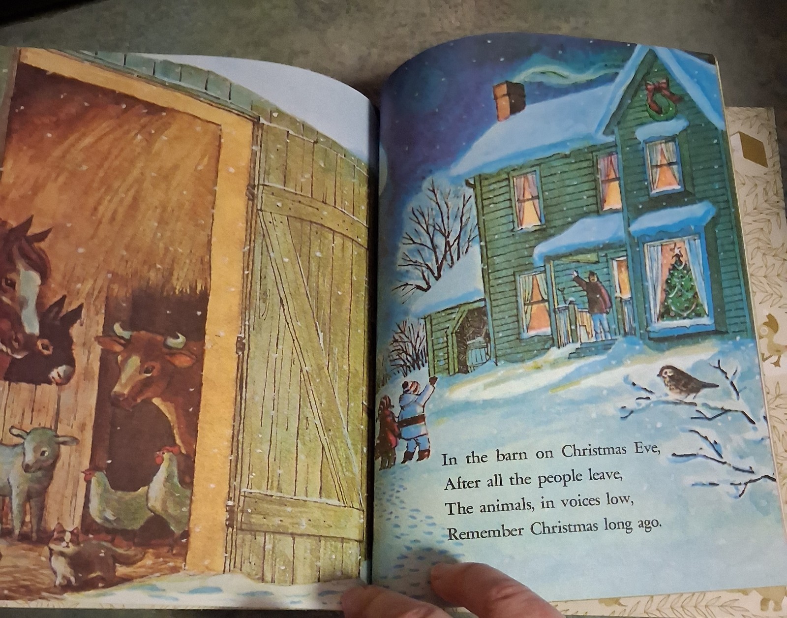 Western Publishing Little Golden Books The Animals’ Christmas Eve Hardcover 1977