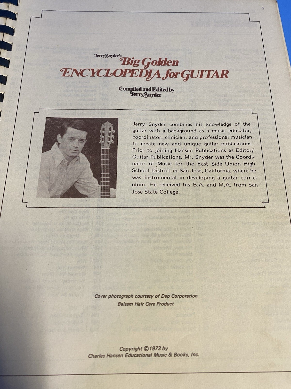 1973 Big Golden Encyclopedia for Guitar Jerry Snyder Sheet Music 256 PAGES