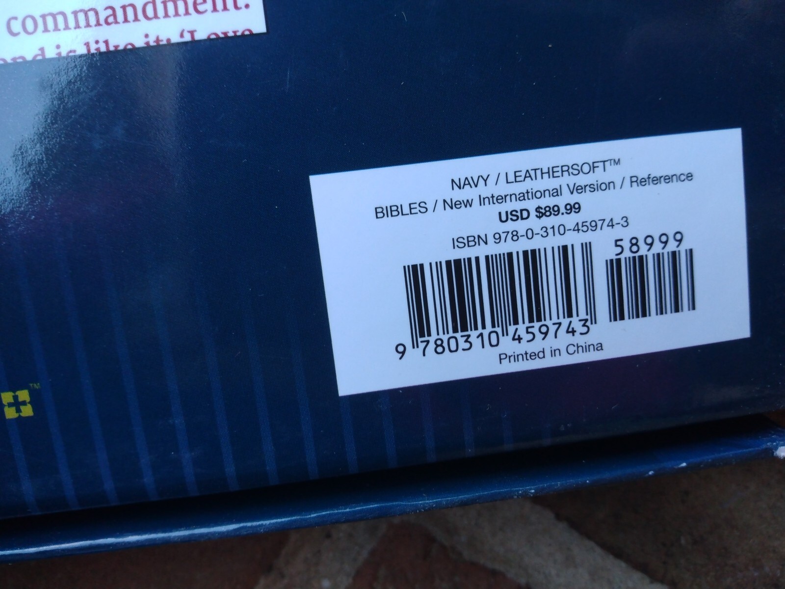 NIV Large Print Thompson Chain Reference Bible Navy~ Retails~89.99 Leathersoft