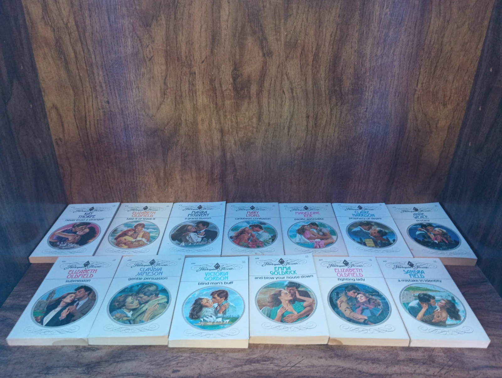 Harlequin Presents Lot #670–727 PB Romance Vintage Mixed Authors Acceptable–VG