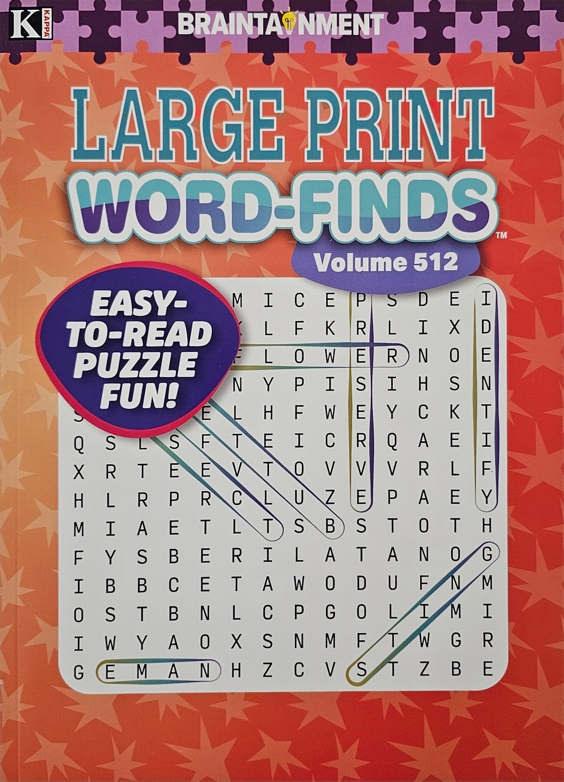 4 New Large Print Word-Finds Puzzle Books Kappa Games Vol #509-512~ Search,Hunt