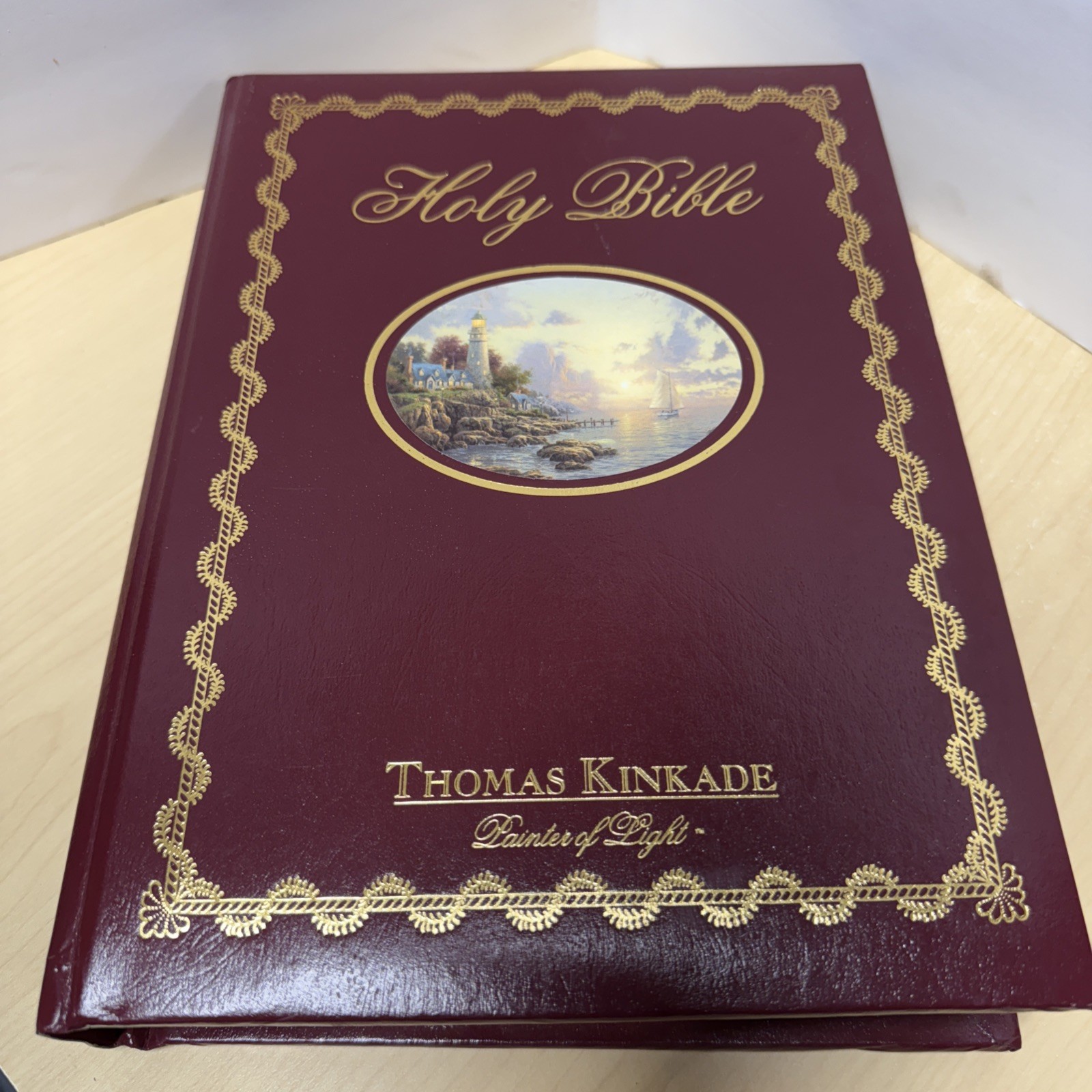 Thomas Kinkade Holy Bible Lighting the Way Home Family Marriage NKJV Red Letter