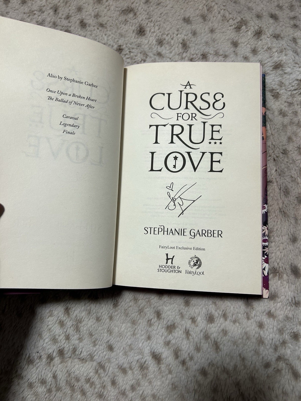 A Curse for True Love by Stephanie Garber FairyLoot Edition