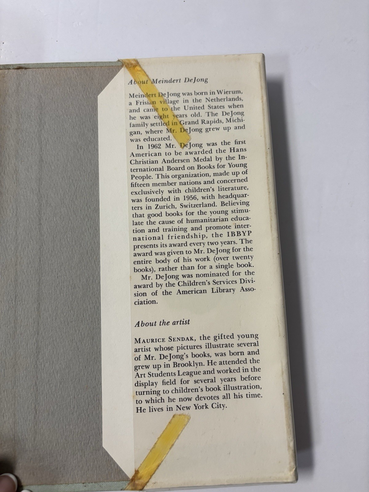 The Wheel on the School 1954 Meindert DeJong Maurice Sendak Newbery Ex Library