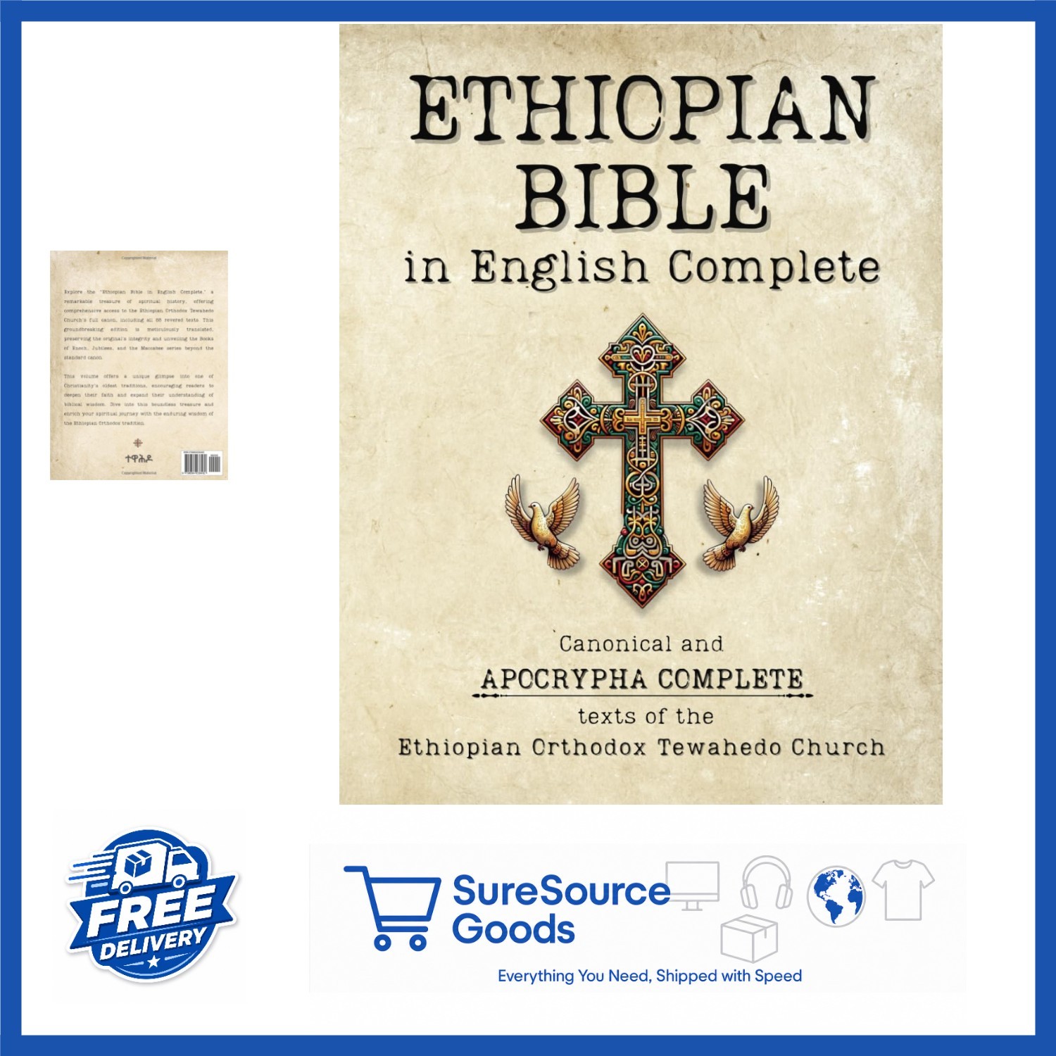 Complete Ethiopian Bible in English Canonical Apocrypha 8.5 x 1.26 x 11 Inches
