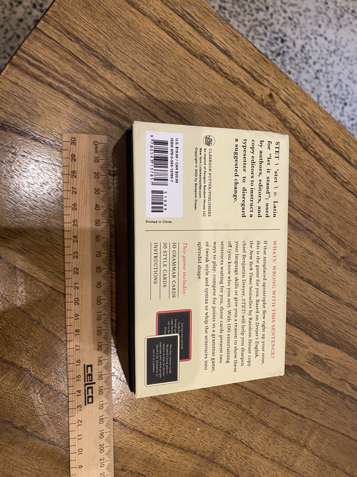 Stet’s Dreyer’s English Game – Unused – Geek Grammer Bibliophile – Complete