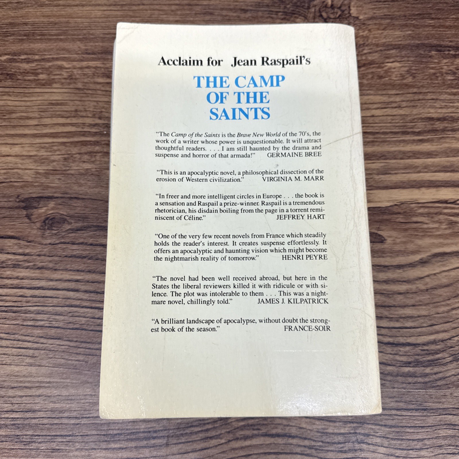 The Camp of the Saints by Jean Raspail ~ 1975 **PAPERBACK**