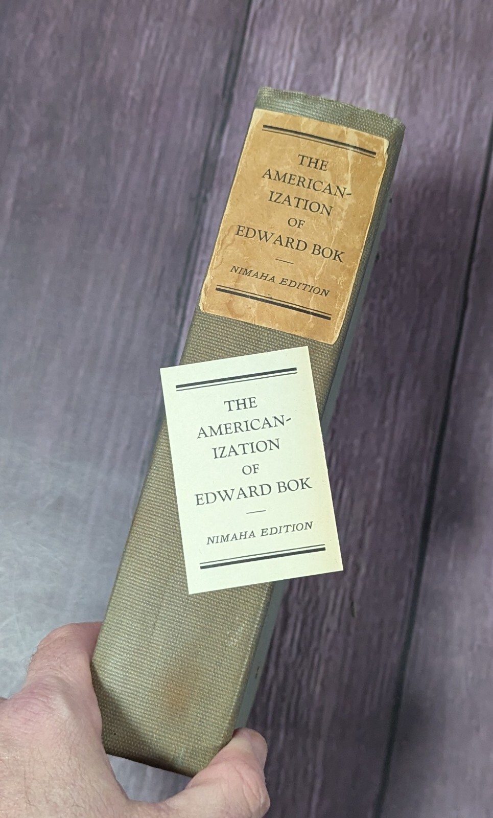 Americanization of Edward Bok – SIGNED Limited Edition – Nimaha Edition 1922