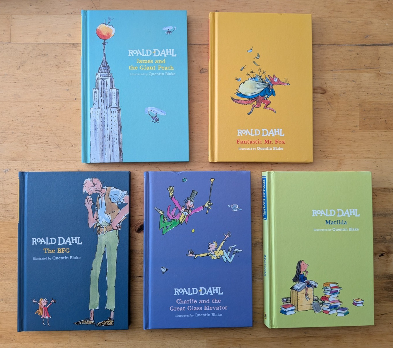5x Roald Dahl HC Lot – 2016 Puffin Editions – Matilda, BFG, James, Elevator, Fox