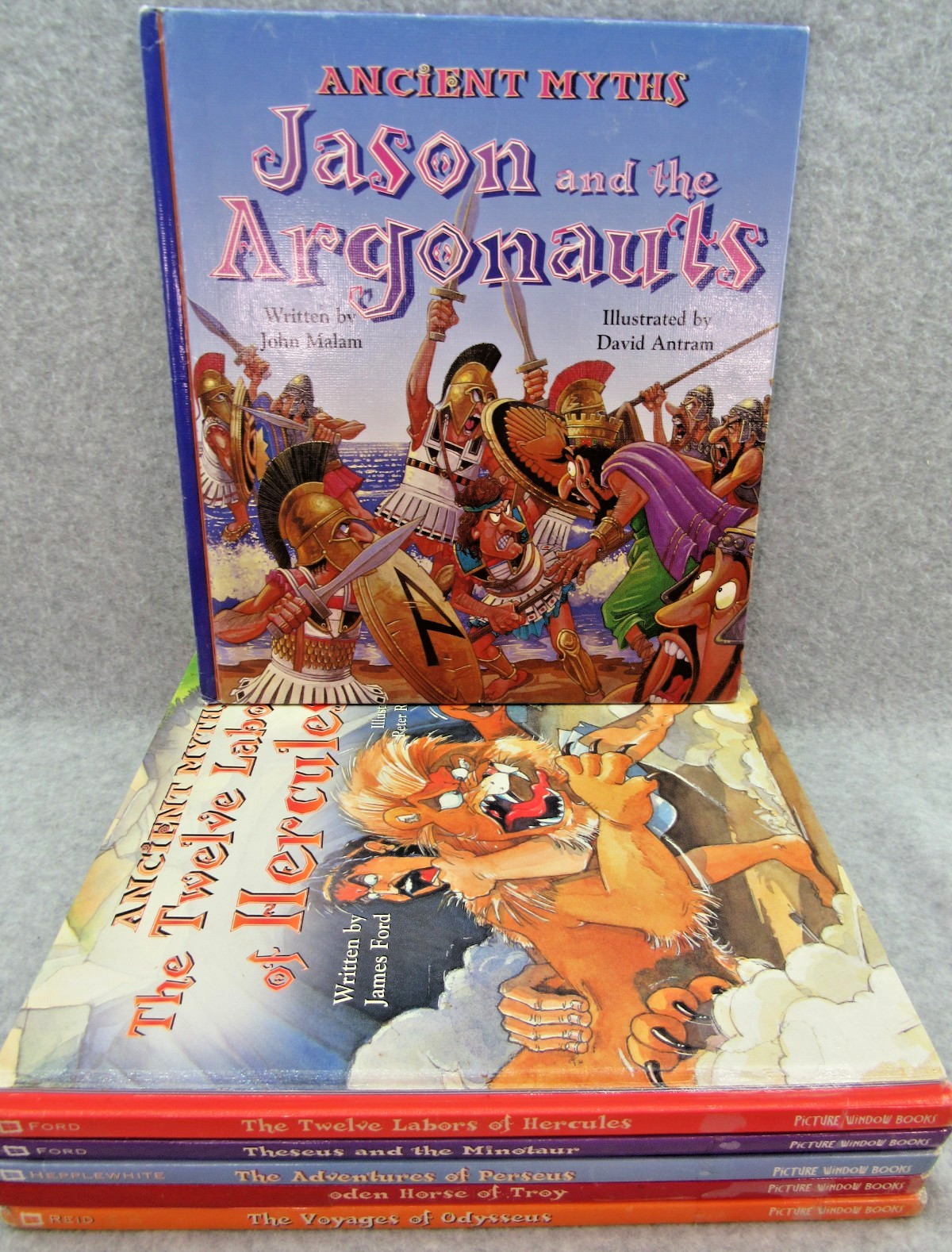 Ancient Myths LOT 6 HC Books ~ Troy Perseus Odysseus Theseus Hercules Homeschool