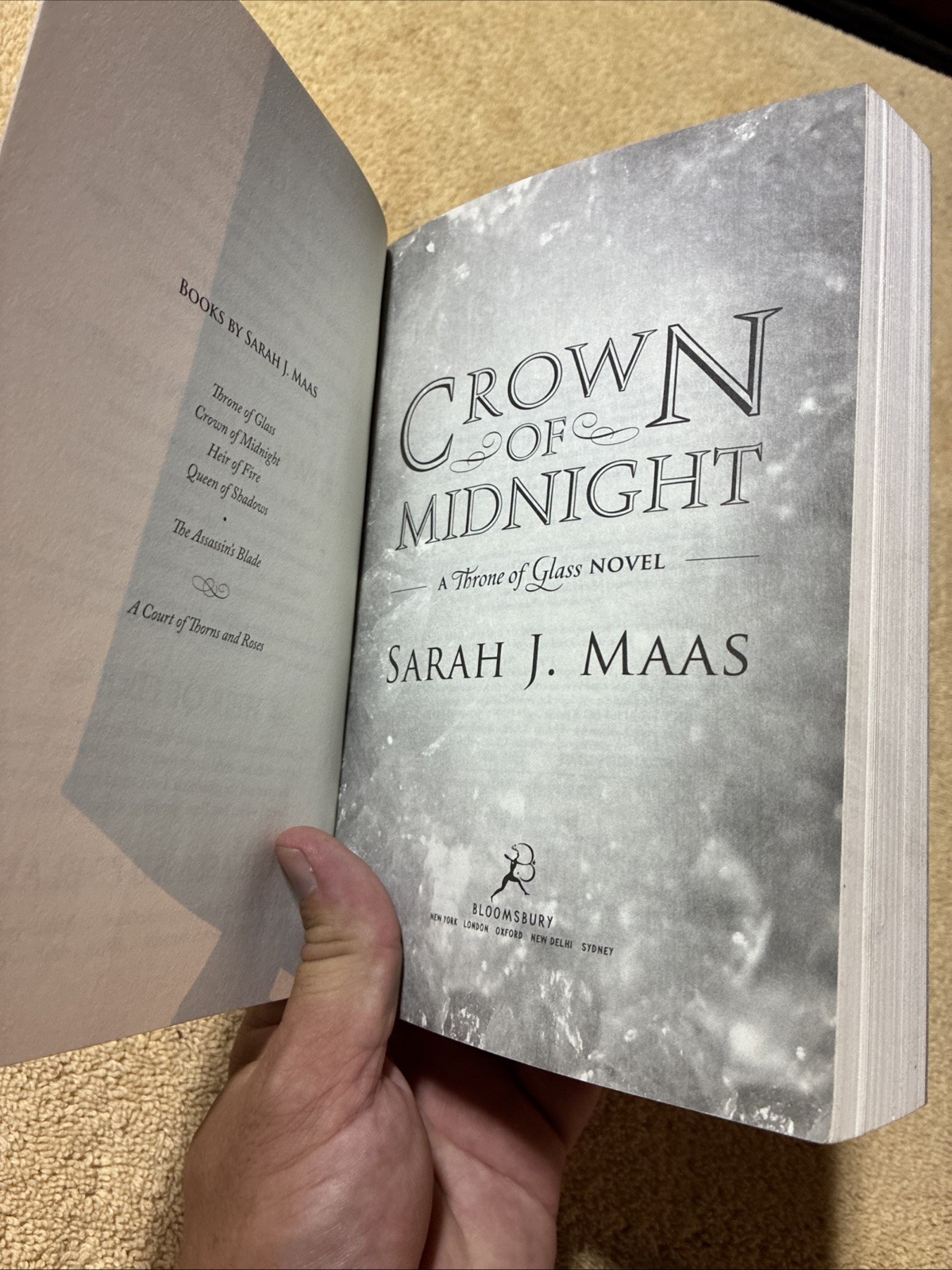 Crown of Midnight OOP Cover – Sarah J. Maas Paperback – 5th Printing
