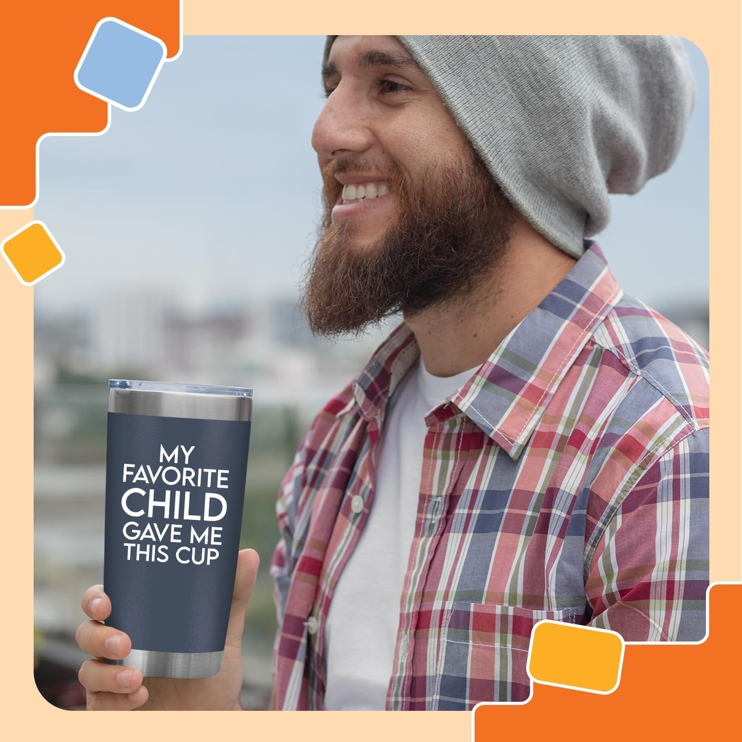 Durable Insulated Tumbler for Cool Dads – 20 oz Gifts for Birthdays and More