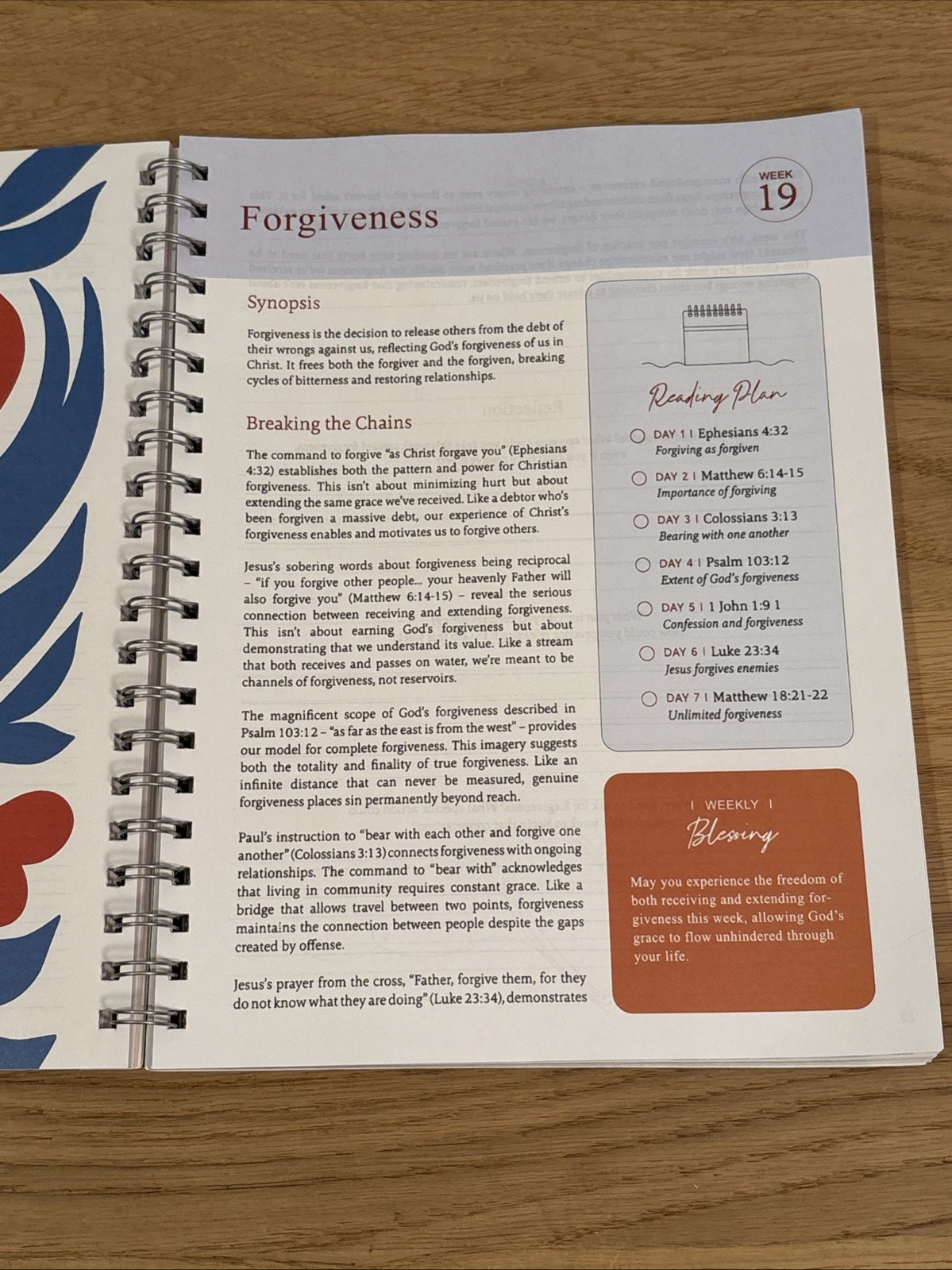 The Bible in a Year Spiral Bound Study Guide Adults English Nonfiction 11”x8.5”