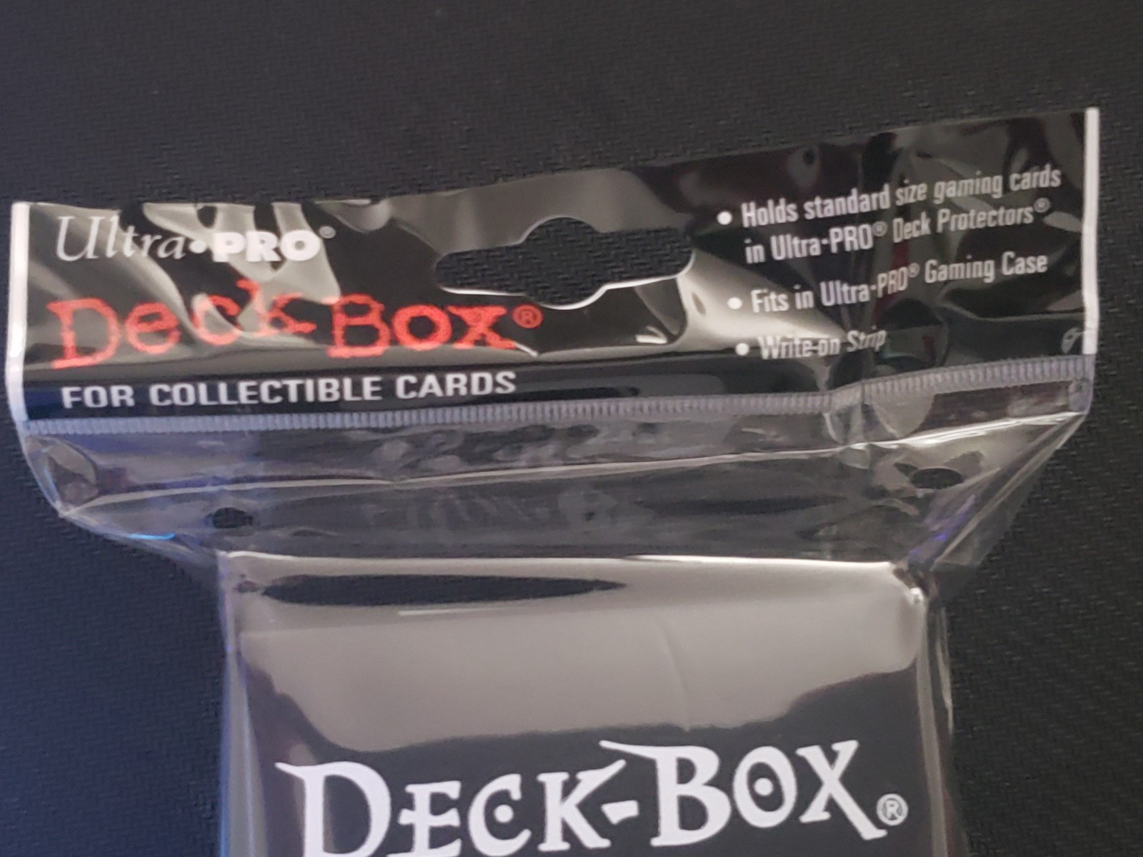 Ultra Pro Deck Box – Black- Holds up to 80 + cards standard size